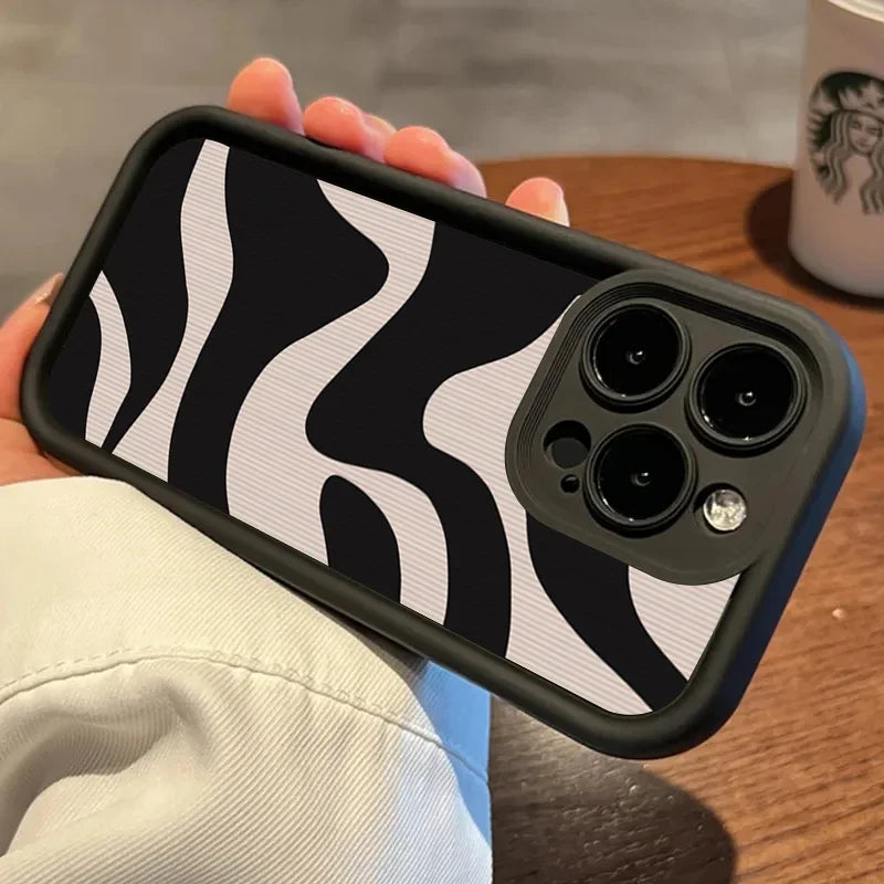 Case for Xiaomi 14 Cases Poco F5 Case Zebra Stripe Lattice Cases for Xiaomi 11 Lite 5G NE 13T 13 12T 12 Poco M6 X6 X5 Pro Cover - Sun Studio