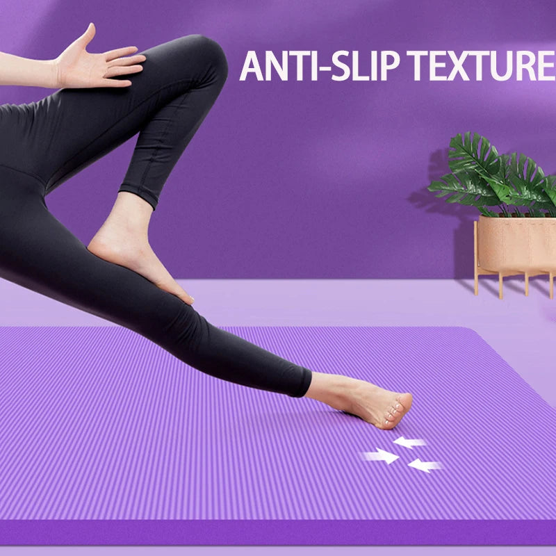 Thickened Anti Slip Yoga Mat Foam Mat Exercise Fitness Pilates Gymnastics Equipment Exercise Mat, Suitable for Yoga, Pilates - Sun Studio
