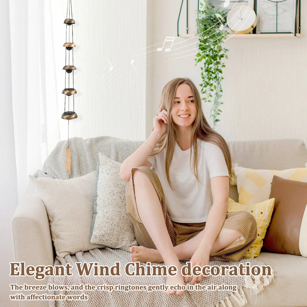 DIY Wind Chime Ornaments Craft and Gifts Kid Birthday Gifts Home Decor Red Copper Craft Wind Chime Outdoor Copper Temple Bells - Sun Studio