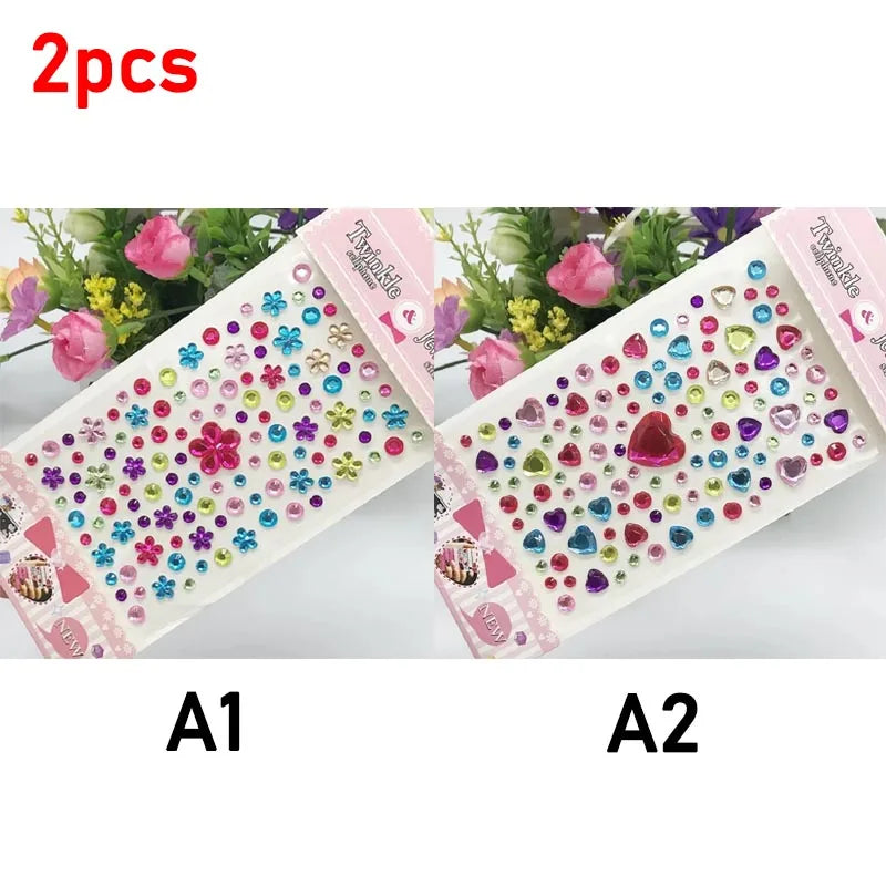 Glitzer Gesicht Aufkleber für Kinder Strasssteine für Augen Gesicht Diamanten Helle Aufkleber Festival Makeup Juwelen Aufkleber ZS006