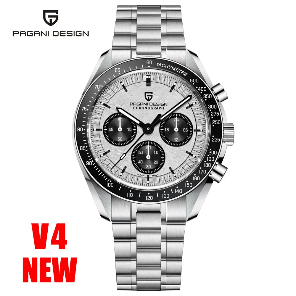 PAGANI DESIGN Moon Watches Men Quartz Watch For Men Auto Date Speed Sport Chronograph AR Sapphire Mirror Wrist watch 2025 New