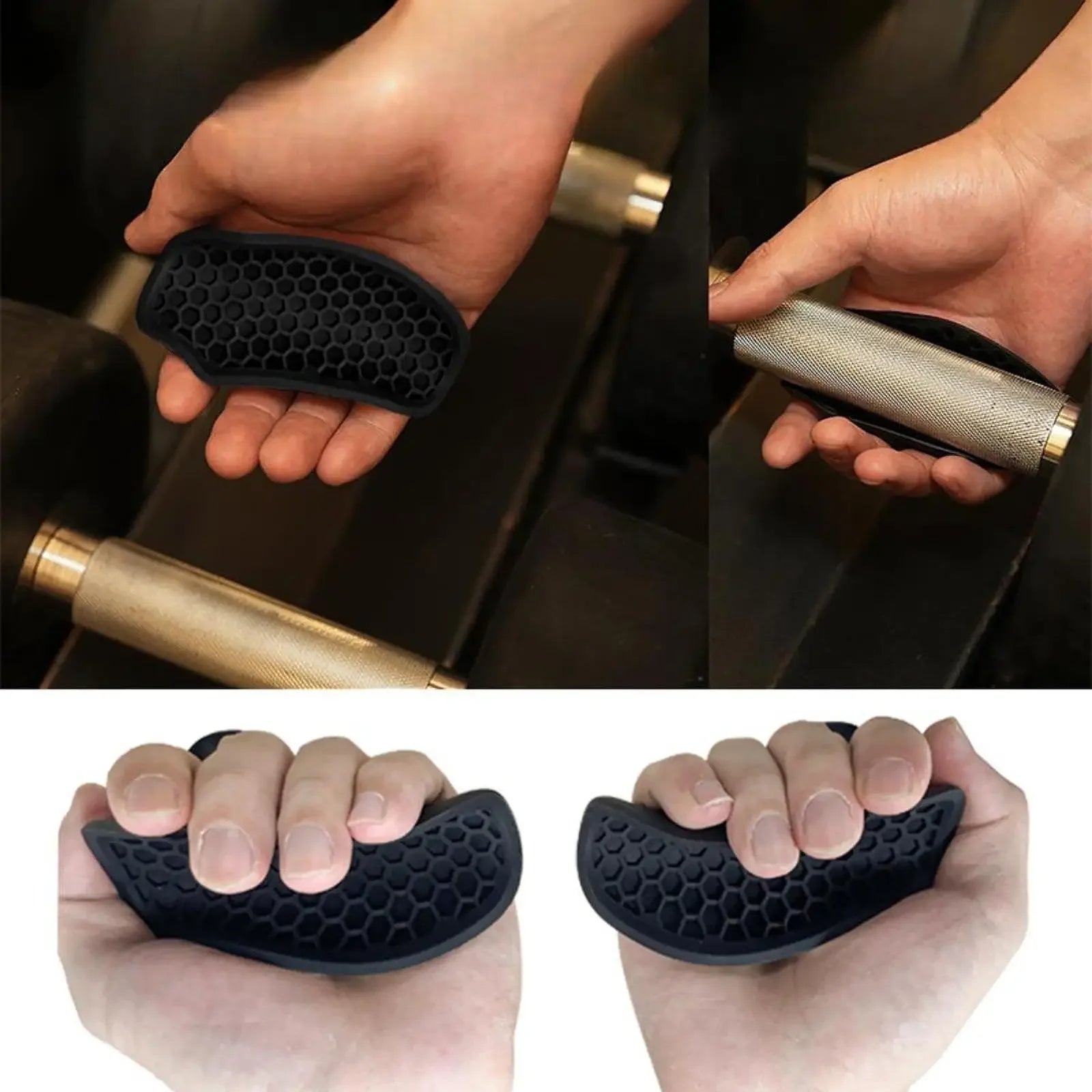 Gym Grips Fingerless Workout Gym Gloves Ergonomics Workout Grip Hand Protection Weight Lifting Grips Bodybuilding Gymnastics - Sun Studio