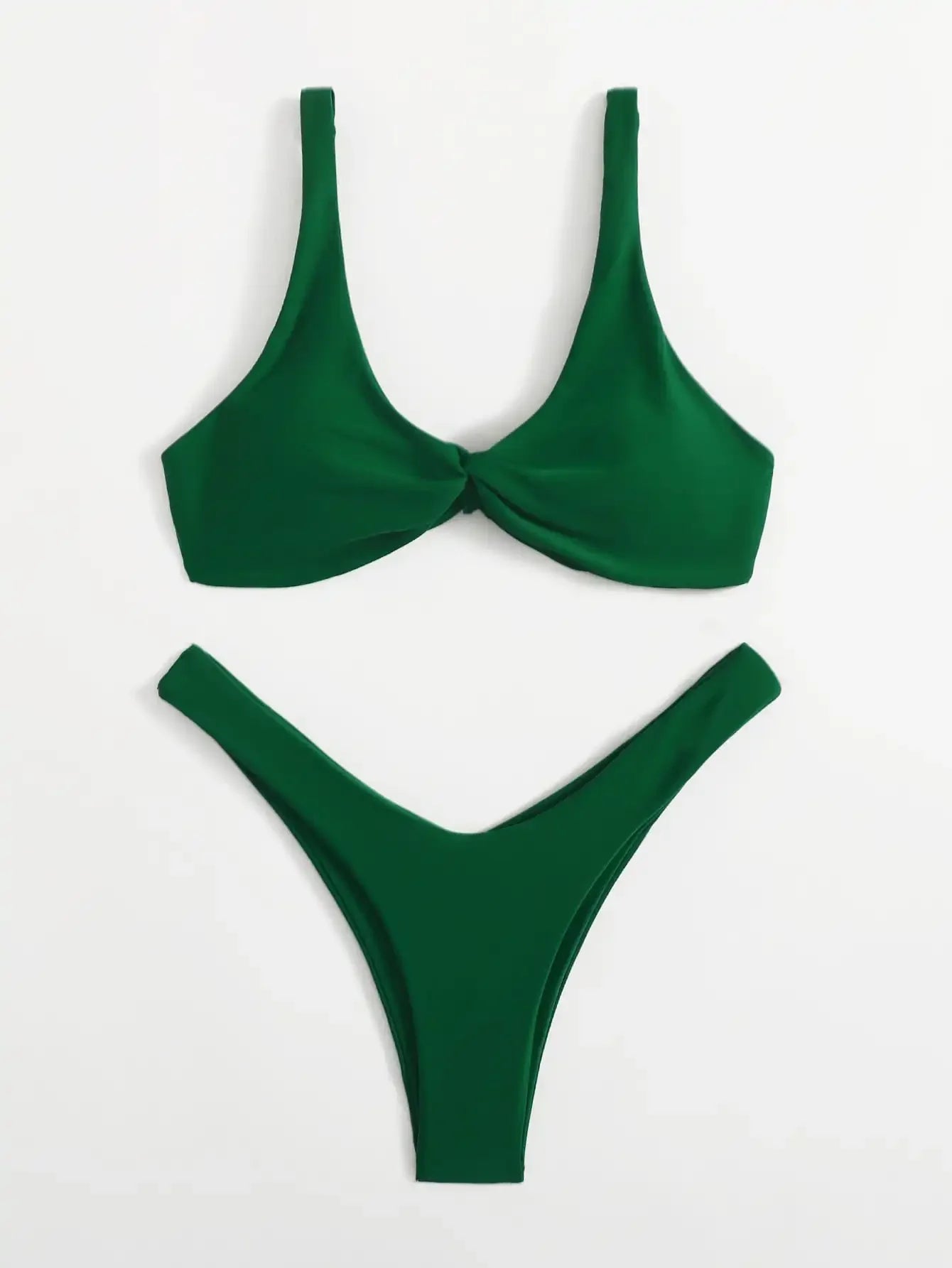 Tie-Detail Sexy Bikini Set Padded Push-Up Bra High-Leg Bandage Brazilian Swimsuit for Women Women's Swimwear Bikini - Sun Studio