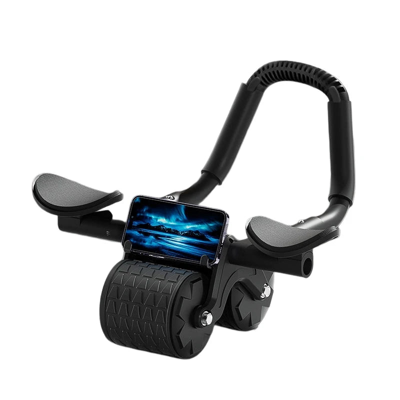 Elbow Support Automatic Rebound Abdominal Wheel Core Muscle Ab Trainer with Counter Display Fitness Exercise Roller Wheel - Sun Studio