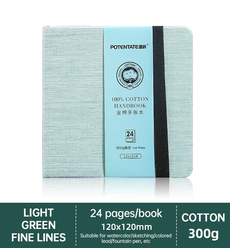POTENTATE 100% Cotton Watercolor Book Square Sketchbook 300g Art Drawing Sketch Pad potentate бумага акварели