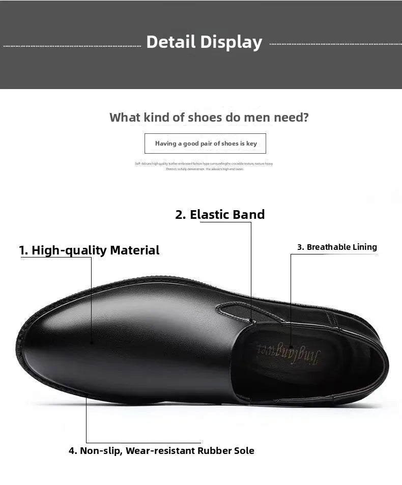 First-Class Military Leather Shoes Casual Business Men's Soft Bottom Shoes All Cowhide Special Offer Clearance Sale - Sun Studio