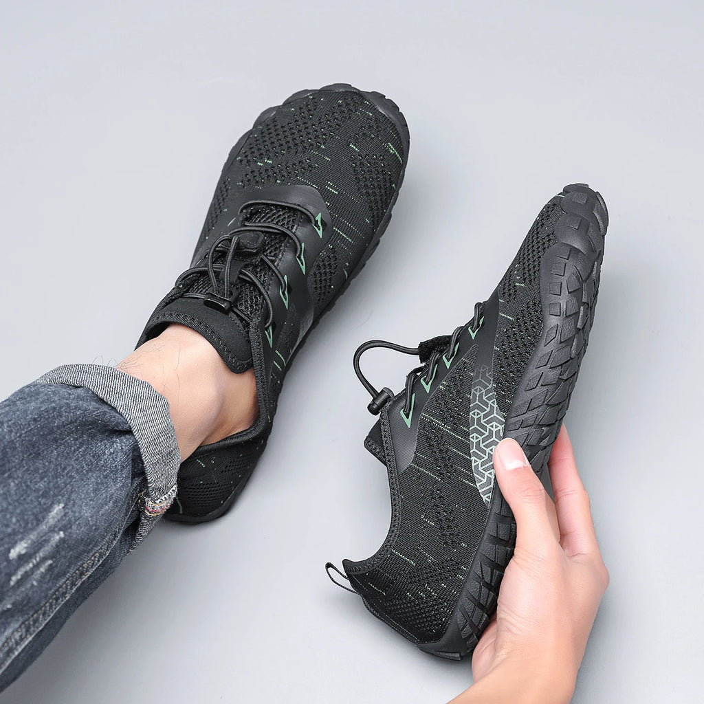 Wide Toe Zero Barefoot Shoes Mens Minimalist Water Shoes Breathable for Walking Rock Climbing Wrestling Trail Running Sneakers - Sun Studio