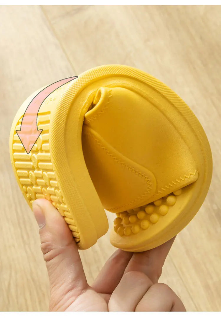Women Men Foot Massage Slippers Indoor Bathroom Non-slip Soft Slides Comfort Flats Couples Home Relief Feet Health Care Shoes - Sun Studio