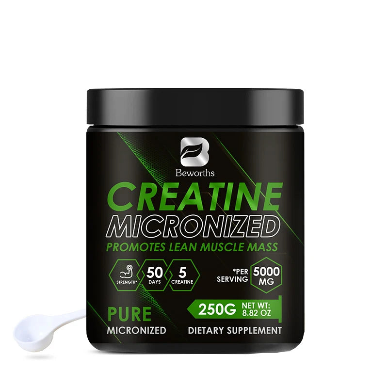 BEWORTHS Creatine Monohydrate Sports Dietary Supplements for Workout Muscle Building Cellular Energy Enhance Muscle Strength - Sun Studio