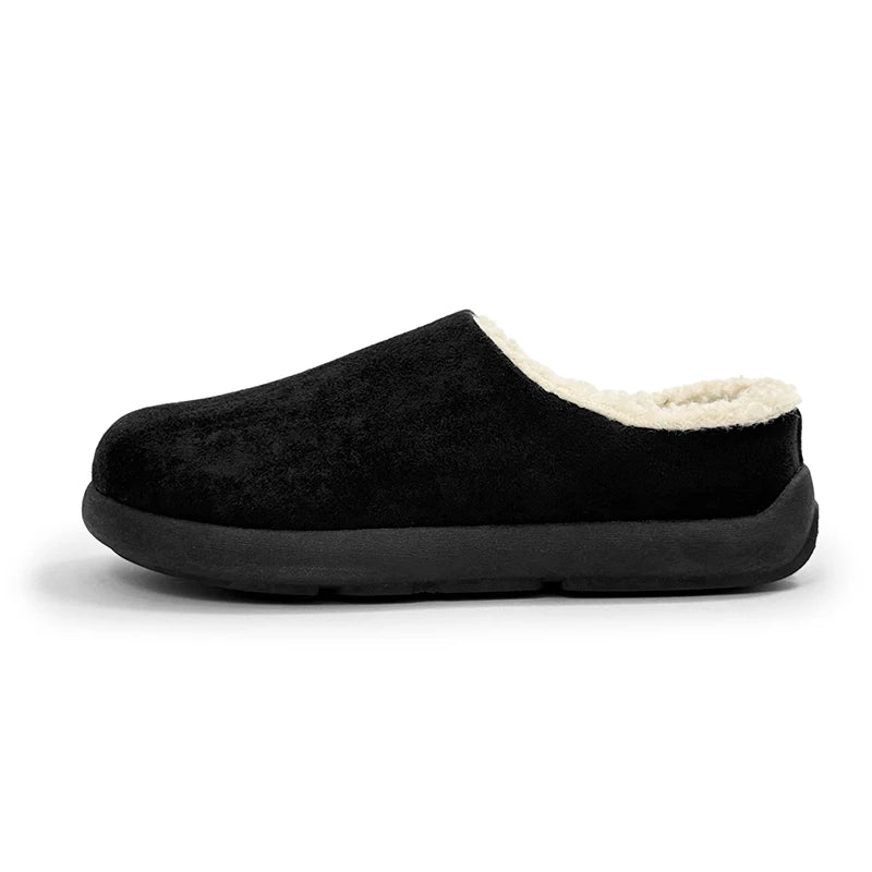 Winter New Arrival Men's Plush Lined Warm Cotton Slippers, Non-Slip Indoor Outdoor Cozy Fleece Shoes for Men - Sun Studio