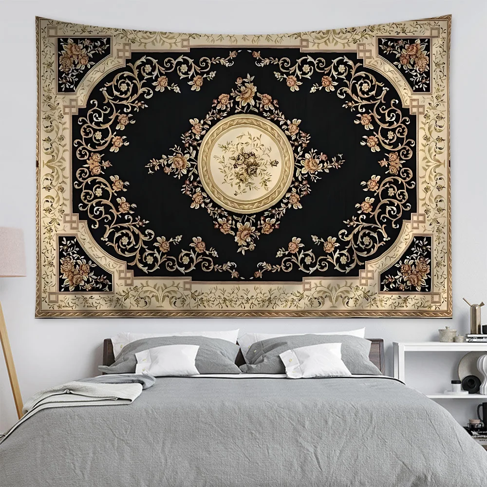 Luxury American Retro pattern Customizable  Cartoon Tapestry Bohemian Wall Tapestries Mandala Home Decor - Sun Studio