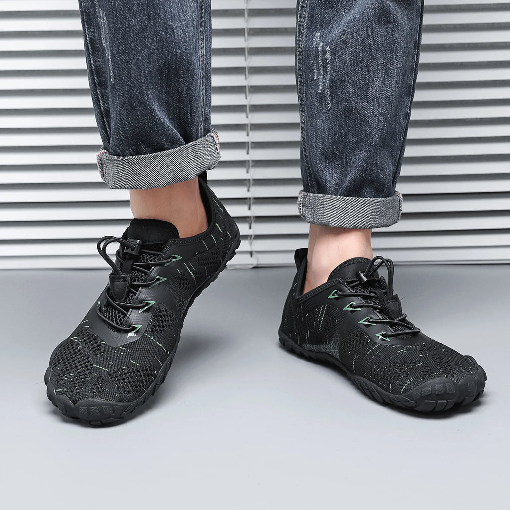 Wide Toe Zero Barefoot Shoes Mens Minimalist Water Shoes Breathable for Walking Rock Climbing Wrestling Trail Running Sneakers - Sun Studio