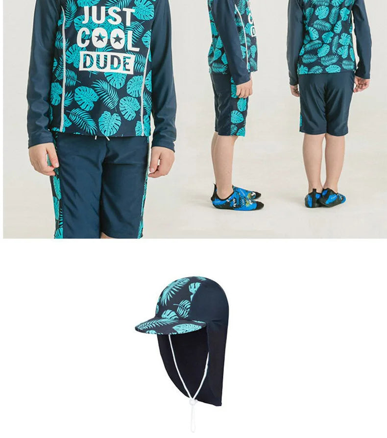 2-10 Years Baby Boy Swimsuit Children's Swimwear for kids Quick Drying Sun Protection Swimwear Clothes set - Sun Studio