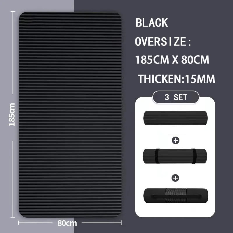 Thickened Anti Slip Yoga Mat Foam Mat Exercise Fitness Pilates Gymnastics Equipment Exercise Mat, Suitable for Yoga, Pilates - Sun Studio