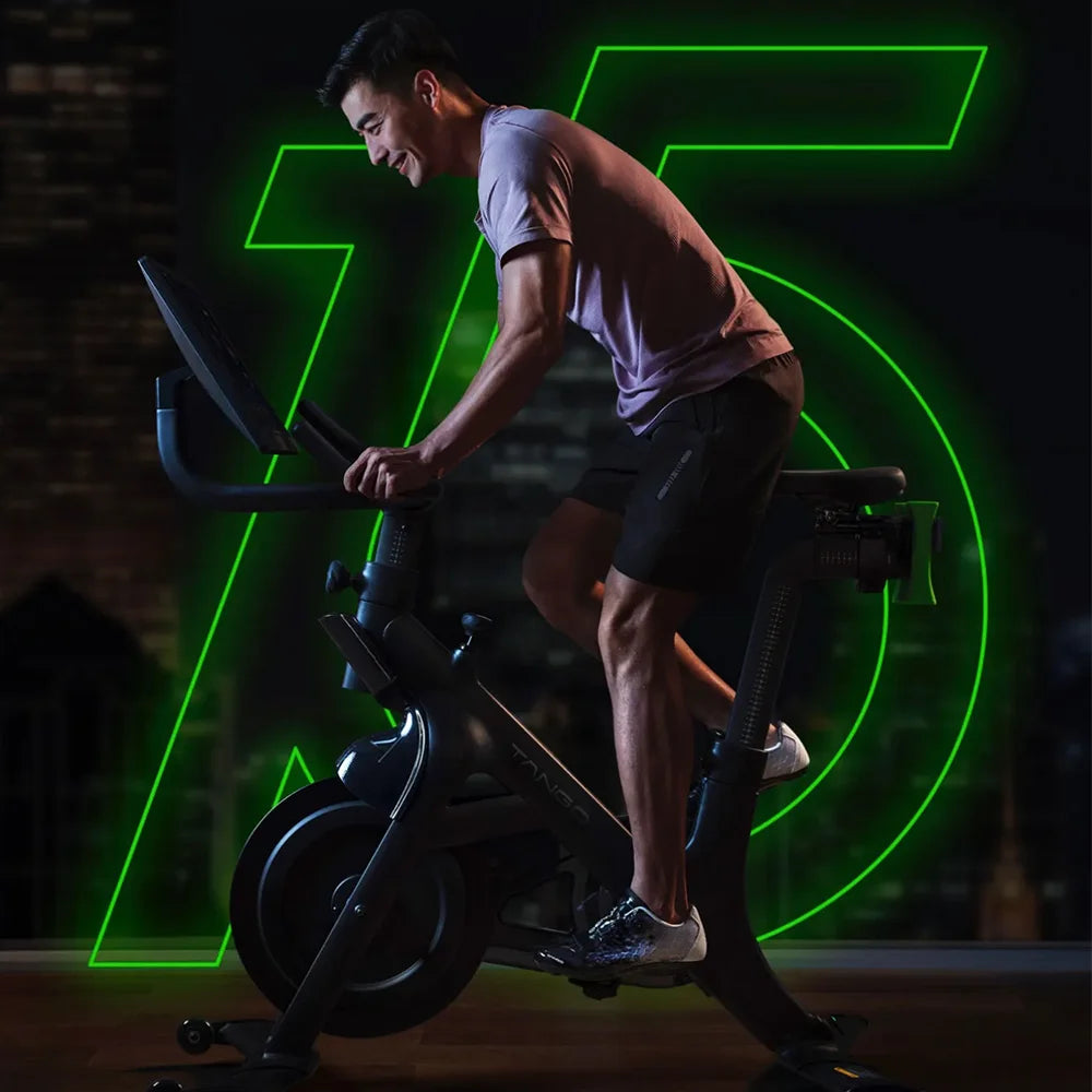 Home Gym Indoor Trainer Bike Stationary Indoor Cycling Spin Workout Bike Durable Metal Material for Home Use - Sun Studio