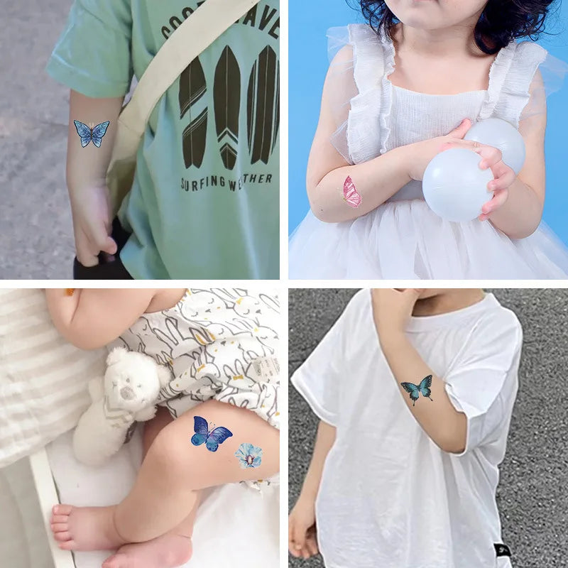 New 30PCS Butterfly Tattoo Stickers for Children Waterproof Tattoos for Kids Temporary Fake Tattoo Women's Tattoo Tips ZS314 - Sun Studio