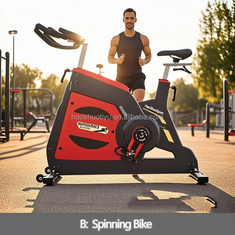 Indoor Cycling Exercise Steel Material For Spinning Bike With LCD & Magnetic Brake System Fitness Equipment Gym Use - Sun Studio