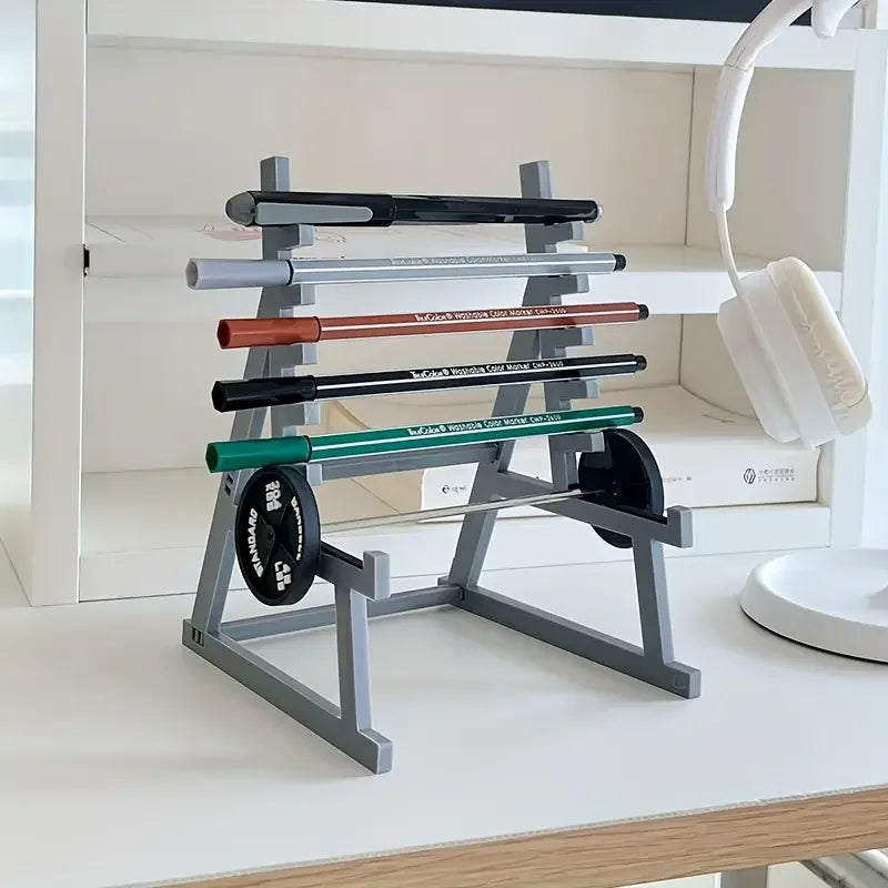 Creative Barbell Pen Holder Fitness Themed Fitness Pen Holder Perfect Gift for Fitness Enthusiasts Weightlifters - Sun Studio