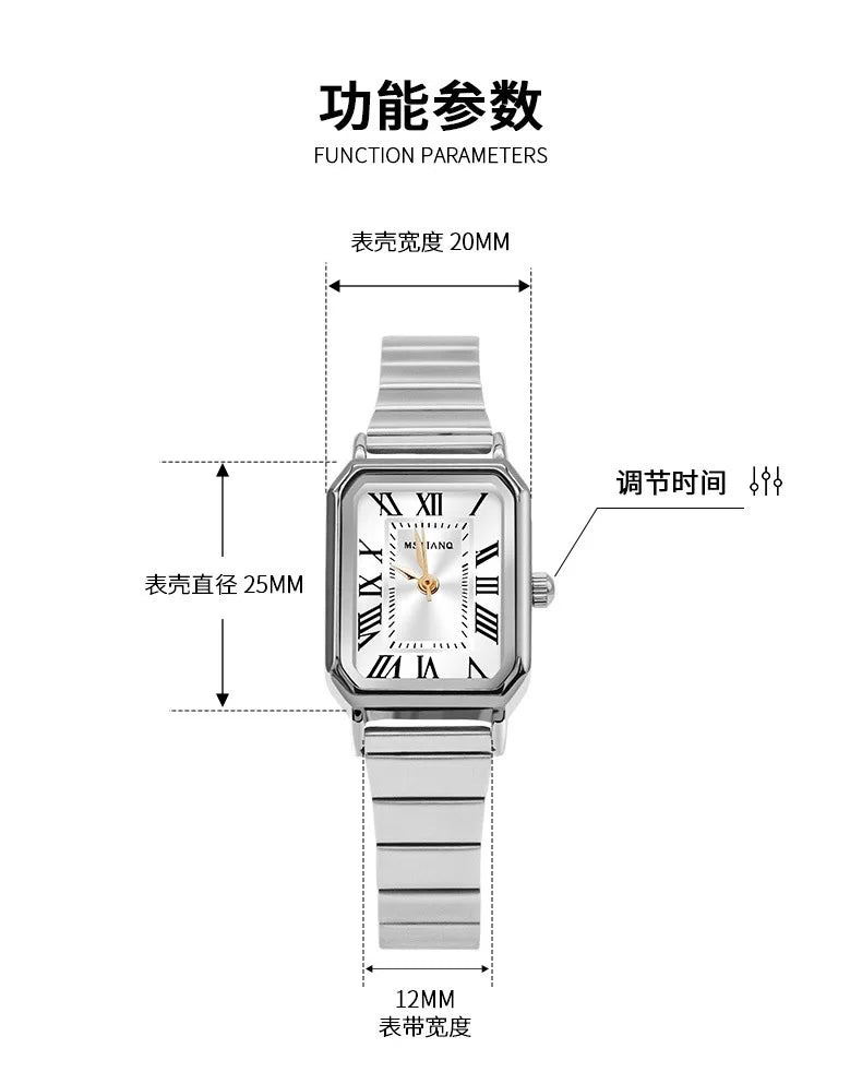 Brand Luxury Women Quartz Watch Casual Fashion Adjustable Stainless Steel Strap Wristwatch Ladies Gifts Watches Reloj De Mujer - Sun Studio