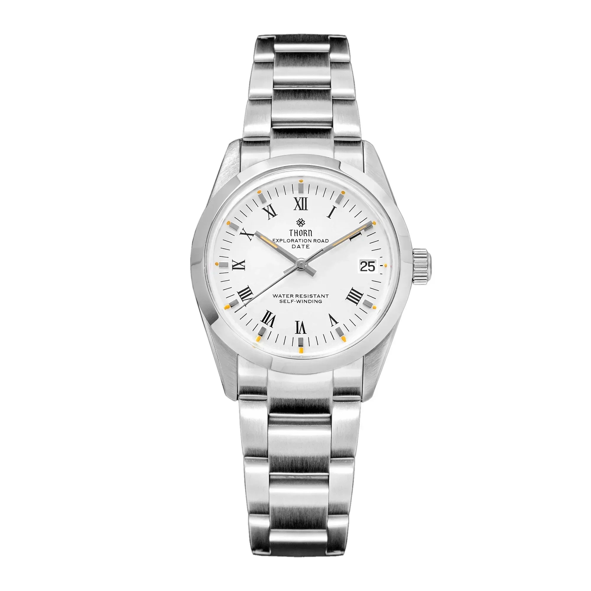THORN T004 34mm Retro Men's Watch Automatic Movement Watch Hemisphere Sapphire Luminous 10Bar Waterproof Watches