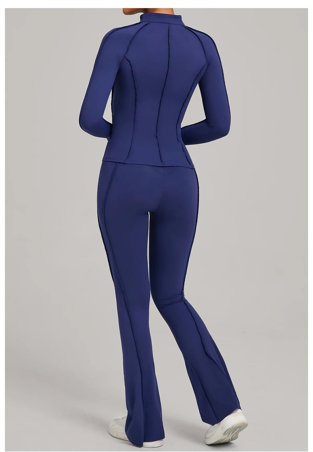 Gym Casual Yoga Set for Women Outdoor Running Fitness Outfit Autumn Winter Tight Sports Three-Piece Set Zipper Coat+bras+pants - Sun Studio
