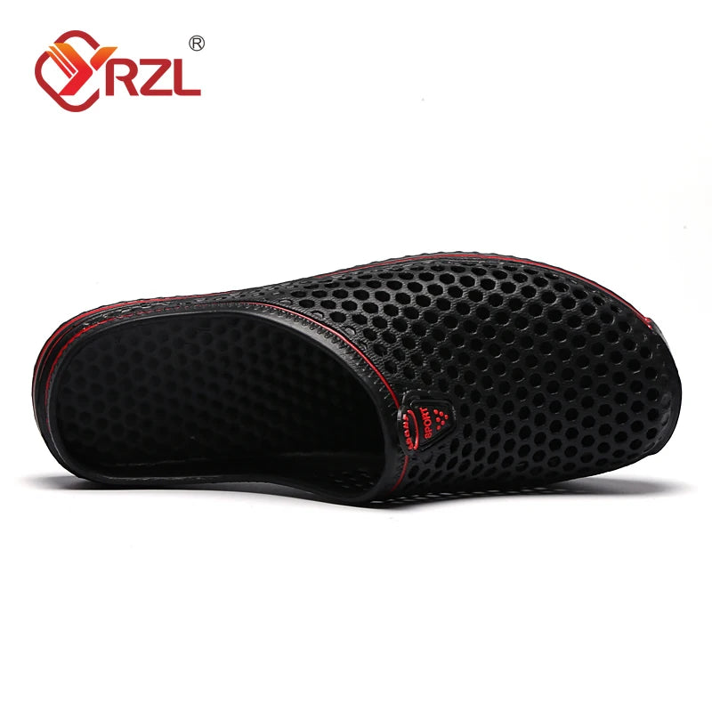 YRZL Summer Men Sandals Light EVA Men's Casual Shoes Hole Shoes Clogs Lovers Home Garden Outdoor Male Beach Flat Slippers - Sun Studio