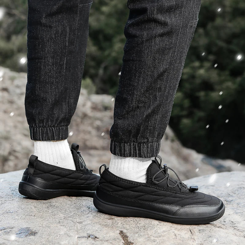 New Winter Warm Snow Barefoot Casual Shoes Waterproof Non-Slip Women Men Hiking Shoes Outdoor Warm Fur Work Ankle Shoes Big Size - Sun Studio