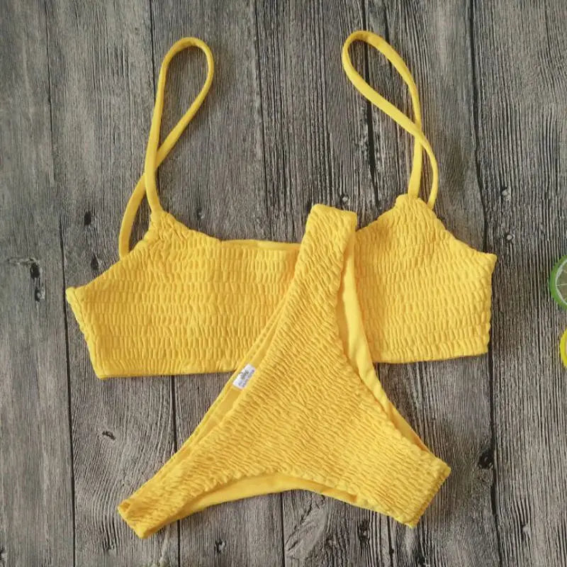 New Hot Sale Sexy Women Push-up Padded Bra Bikini Set Pleated Swimsuit Swimwear Swimming Beach Bathing Costume Bikini Set - Sun Studio