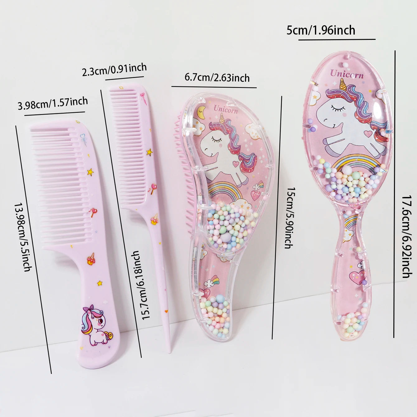 3pcs cartoon comb set, wet and dry dual-use, hair styling, suitable for any hair texture, gift set, special for real hair wigs - Sun Studio