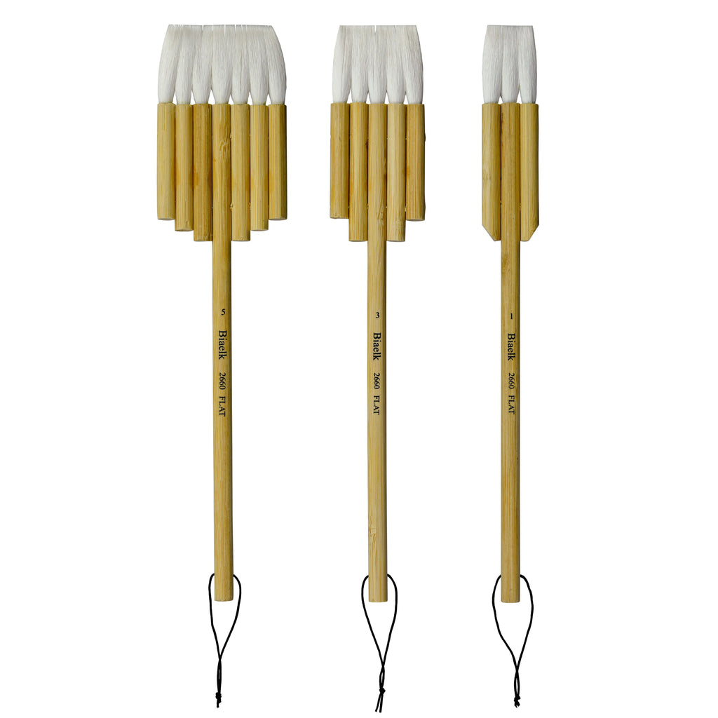 High quality Biaelk 2660Flat goat hair bamboo handle art supplies watercolor artist brush - Sun Studio