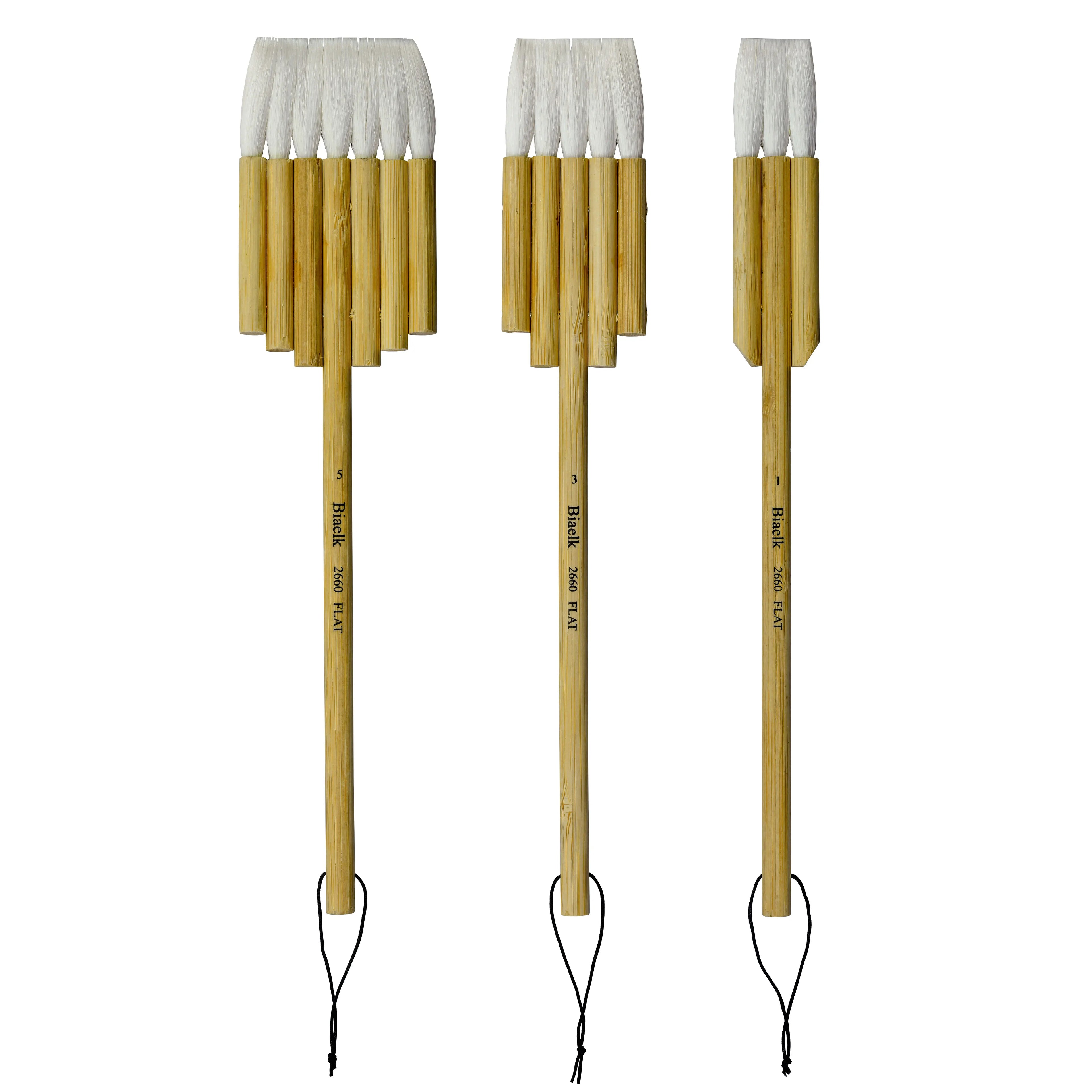 High quality Biaelk 2660Flat goat hair bamboo handle art supplies watercolor artist brush - Sun Studio