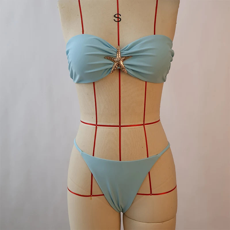 Push Up Bikinis 2025 Sexy Women Swimsuit Female Swimwear Micro Bikini Set Swimming Suit Beachwear Bandeau Brazilian Biquini - Sun Studio