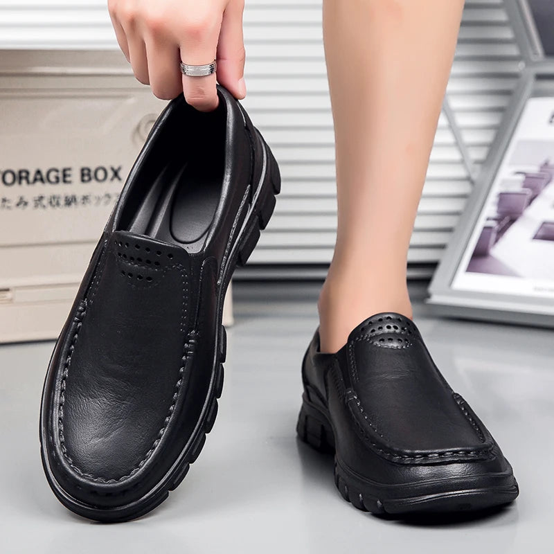 Jumpmore Men's Slip-on Driving Shoes Non-slip Chef's Shoes Size 39-48 - Sun Studio