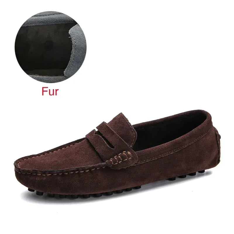 DEKABR Size 49 Men Casual Shoes Fashion Men Shoes Genuine Leather Men Loafers Moccasins Slip On Men's Flats Male Driving Shoes - Sun Studio