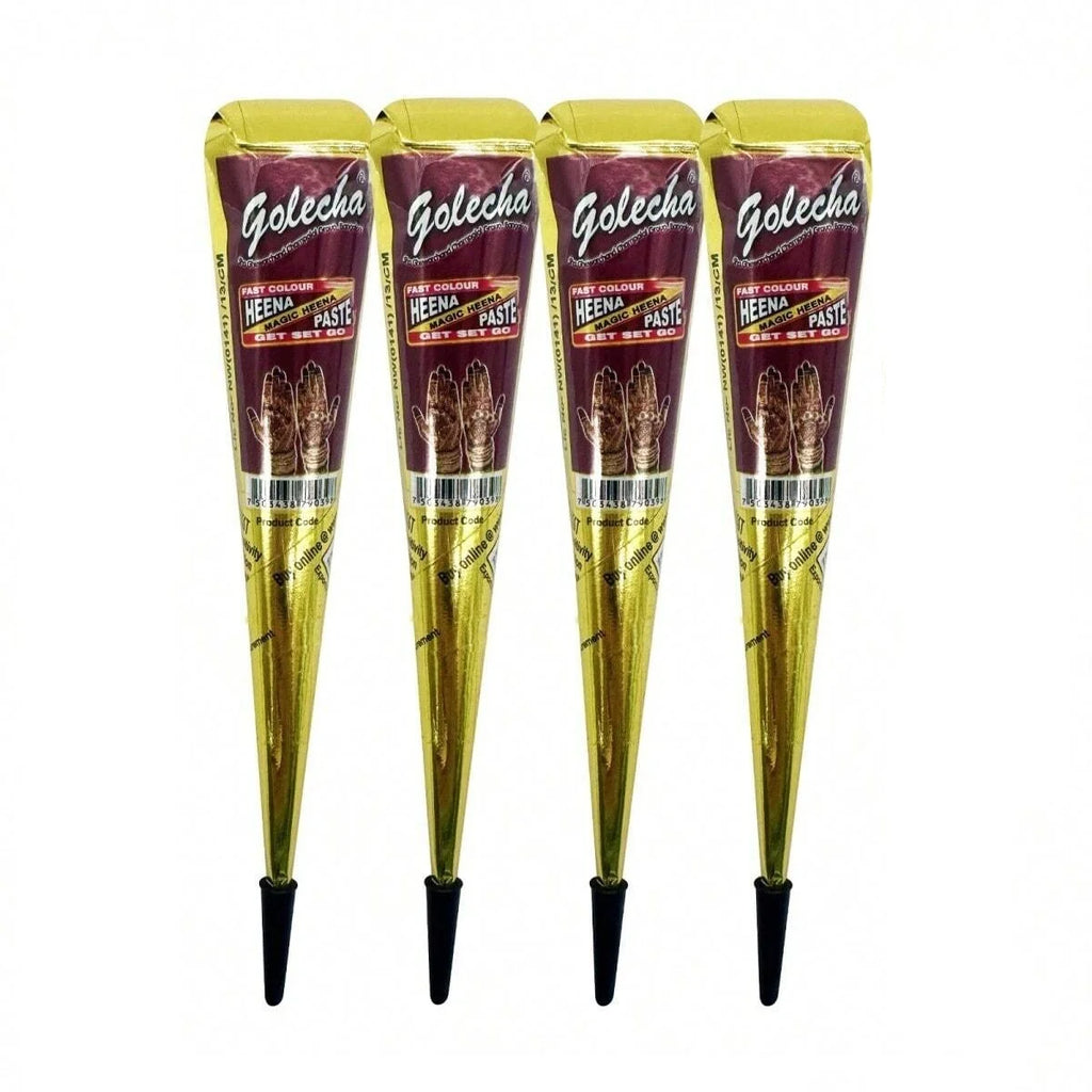 1/4 Pcs Henna Cream Red GOLECHA Henna Tattoo Cream , Temporary Tattoo Henna Cone Semi-permanent henna Natural Body Paint - Sun Studio