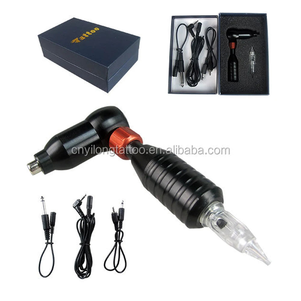 YILONG Professional L-shaped Tattoo Gun Adjustable Rotary Pen Motor Hybrid Tattoo Machine With RCA Tattoo Tools - Sun Studio
