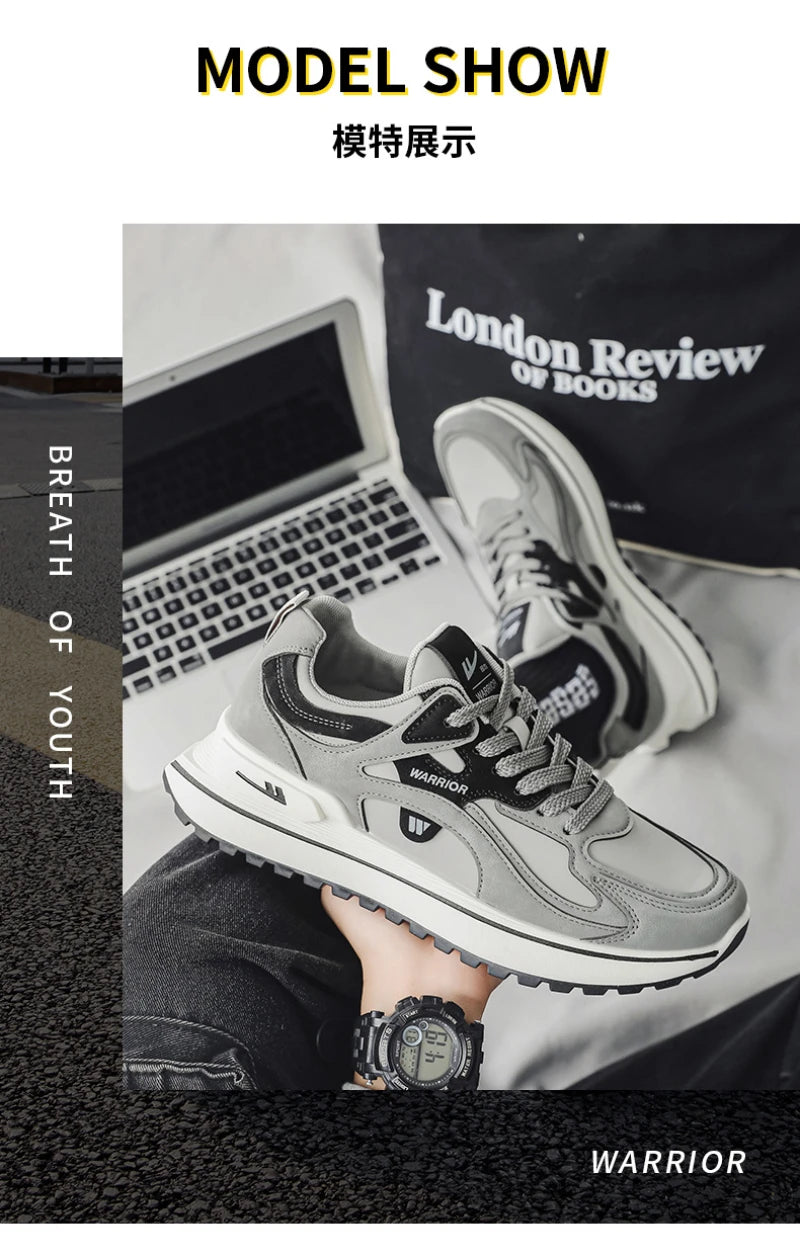 Comfortable And Breathable Sports Shoes For Men's New Spring And Autumn Style Ins Trendy Leisure Hong Kong Style Running Travel - Sun Studio