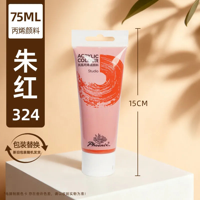75ml Acrylic Paint Non Toxic Non Fading,Rich Pigments for Painters, Adults for Canvas Wood Clay Fabric Ceramic Craft Supplies