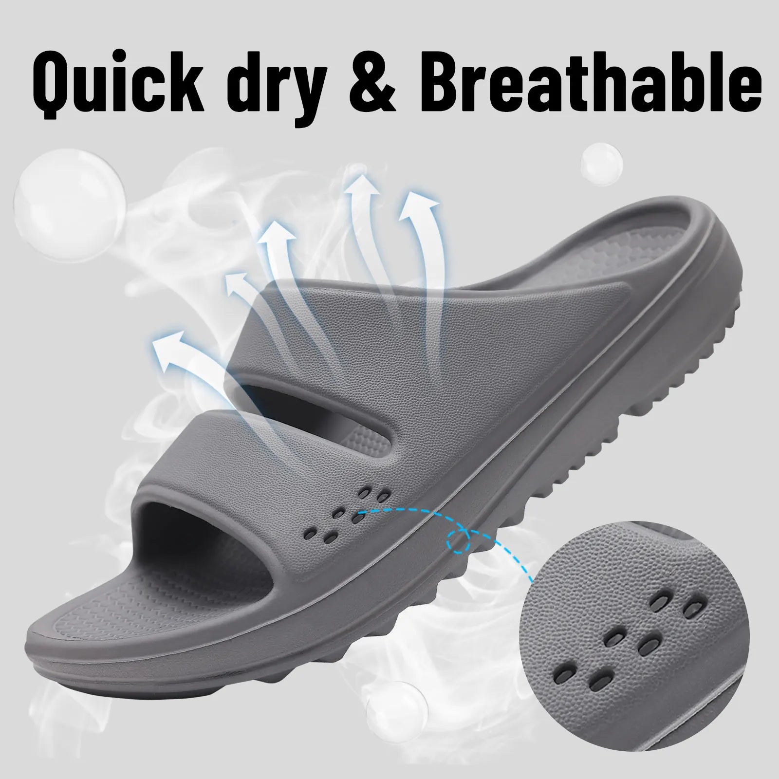 VESANBE Men Recovery Slides Women Arch Support Slides Summer Beach Sandals Light Orthotic Men Sandals Outdoor Breathable Sandals - Sun Studio