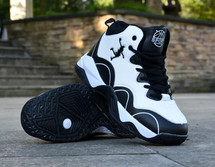 Brand Professional Men's White Red Blue Basketball Shoes Basketball Sneakers Anti-skid High-top Couple Man Basketball Boots