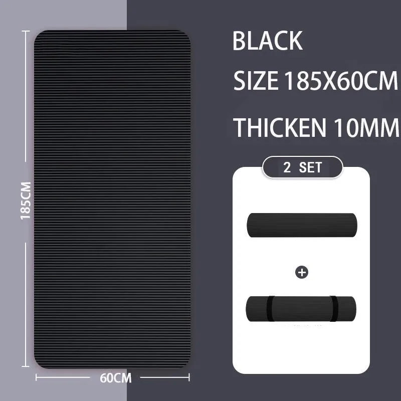 Thickened Anti Slip Yoga Mat Foam Mat Exercise Fitness Pilates Gymnastics Equipment Exercise Mat, Suitable for Yoga, Pilates - Sun Studio