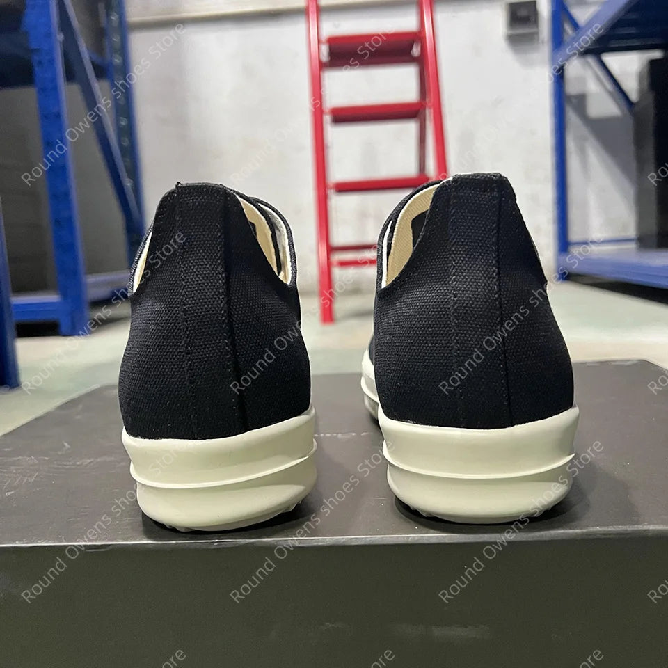 Casual Shoes Men Canvas  Low Top Quality Ro Lace Up Thick Sole Breathable Luxury Designer Classic Trainers Women Flat Sneakers - Sun Studio