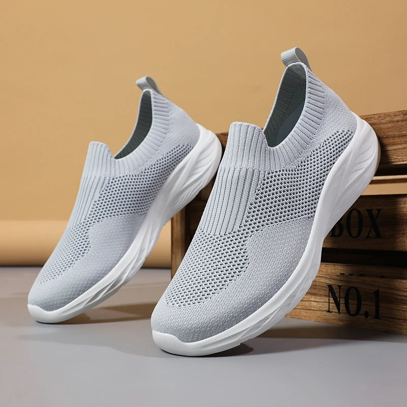 Men Casual Shoes Breathable Sneakers Men Lightweight Walking Running Shoes for Couple Slip on Loafers Zapatillas Hombre Size 48 - Sun Studio
