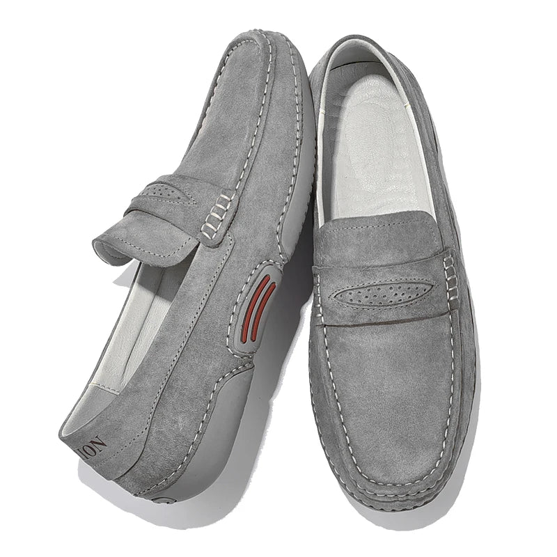 Quality Genuine Leather Shoes Men Loafers Slip On Soft Leather Casual Men Shoes Comfort Driving Shoes Men Flats Walking Footwear - Sun Studio