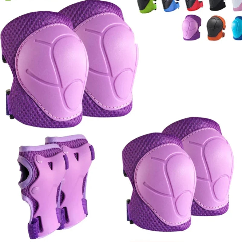 Kids Knee pads and Elbow Pads Toddler Protective Gear Set for Girls Boys with Wrist Guards 3in1 for Skating Cycling Bike Scooter - Sun Studio