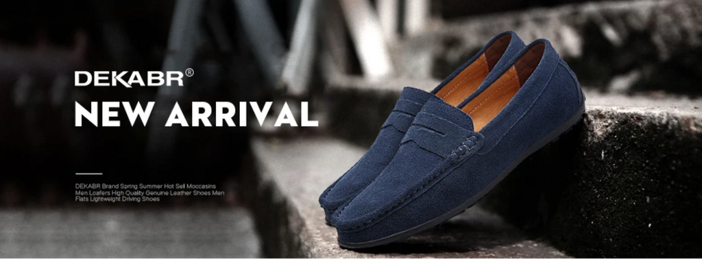 DEKABR Men Casual Flats Fashion Genuine Leather Soft Moccasins Brand Loafers High Quality Breathable Men Shoes Plus Size 36-47 - Sun Studio