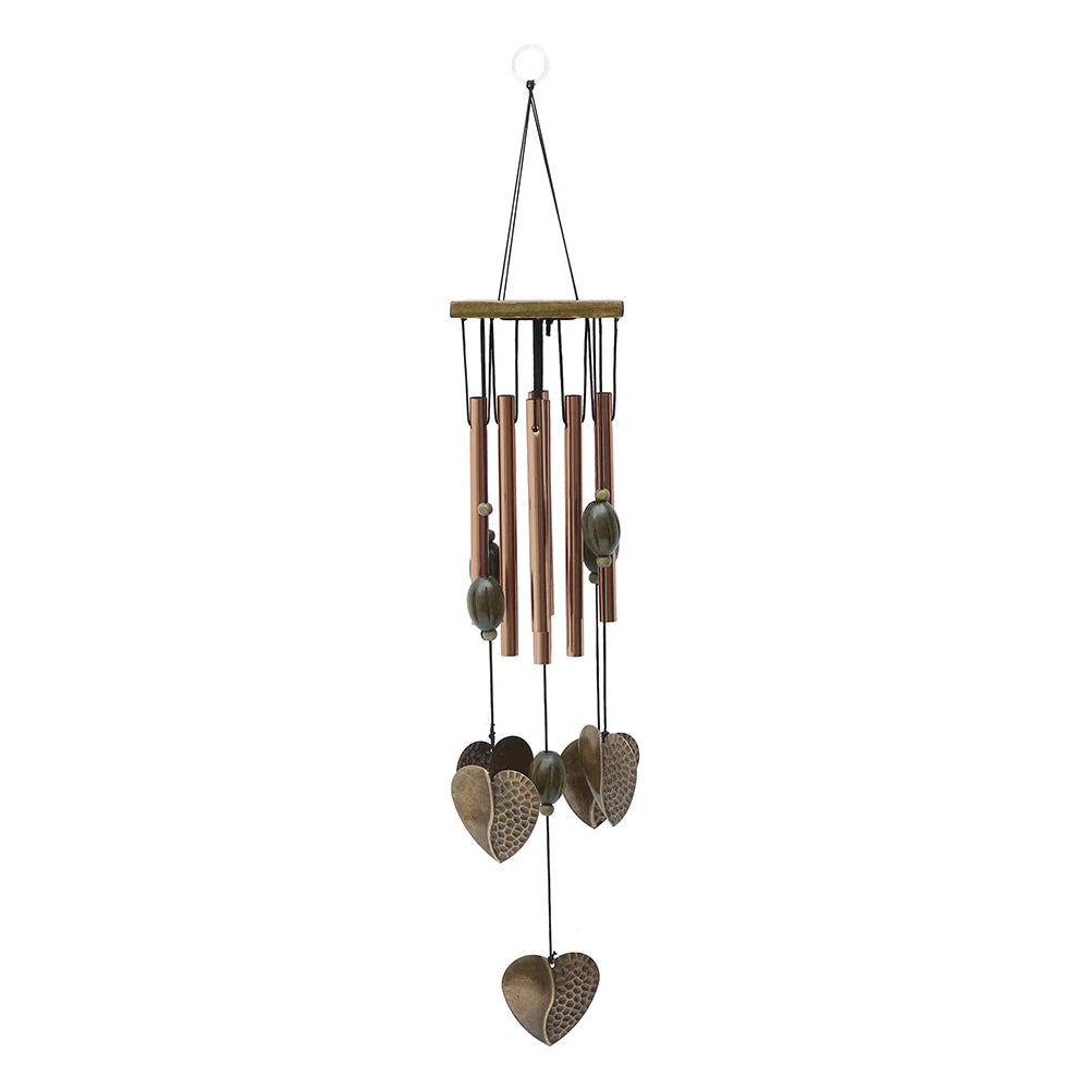 DIY Wind Chime Ornaments Craft and Gifts Kid Birthday Gifts Home Decor Red Copper Craft Wind Chime Outdoor Copper Temple Bells - Sun Studio
