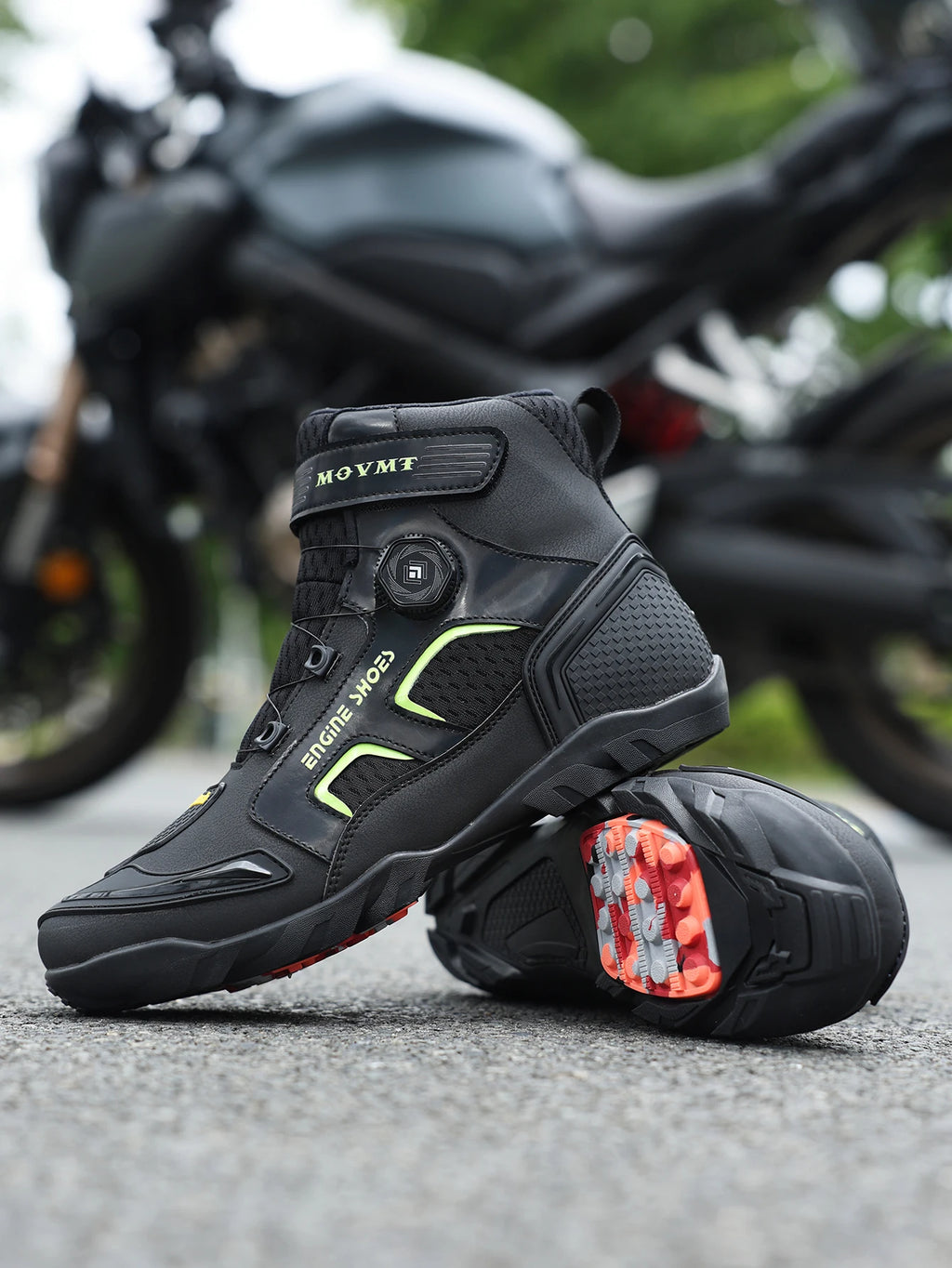 Motorcycle Riding Shoes Men's Breathable Leather Boots Casual Comfortable Slip-On Ankle Boots for Urban Cycling - Sun Studio