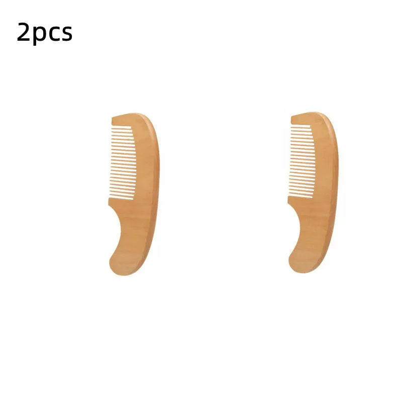 1/2/4pcs Baby Hair Brush And Comb Set for Newborn Wood Comb For Hair Massage Bath Shower Mini Baby Brush Kids Pocket HairBrush - Sun Studio
