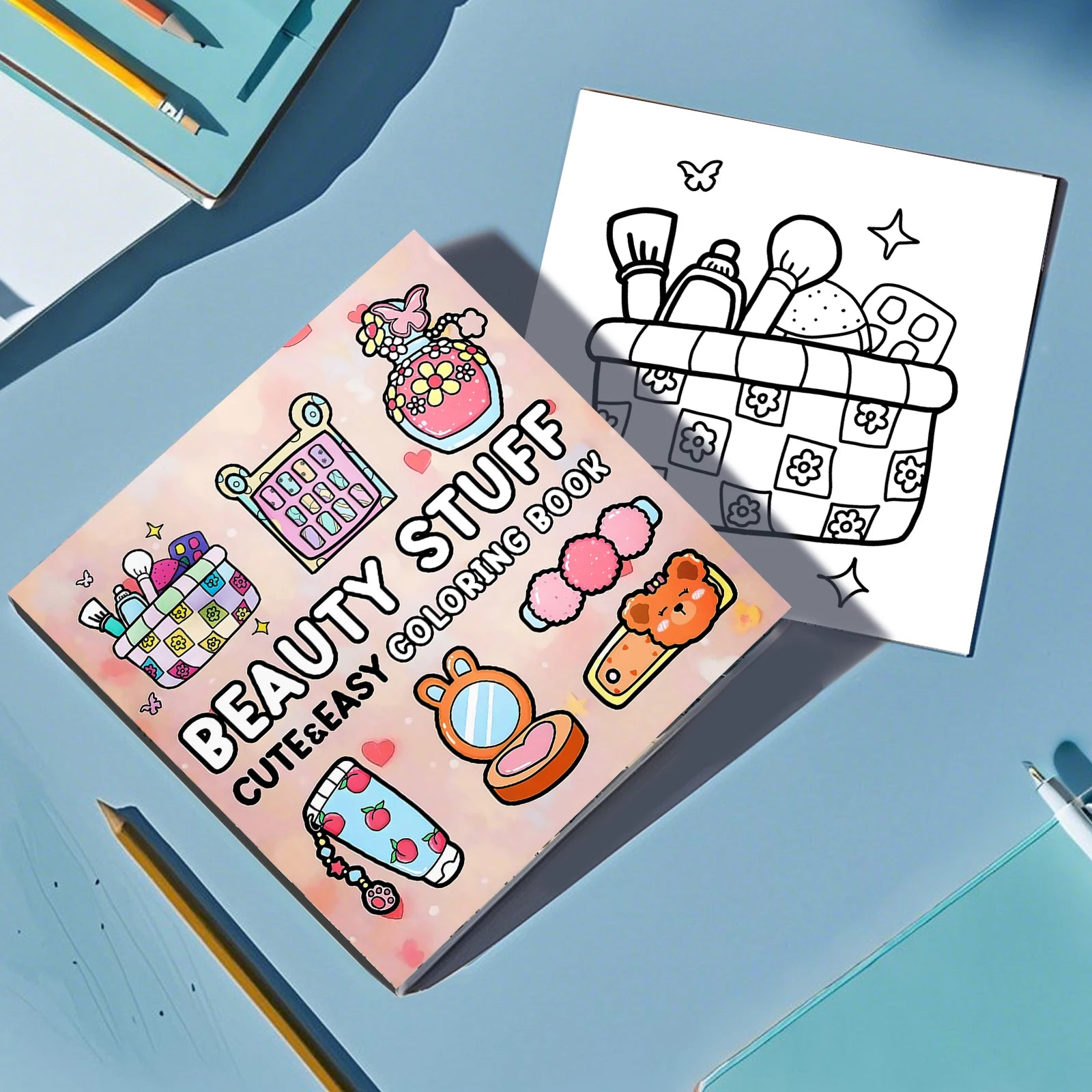 Beauty Stuff Coloring Book 24 Page Adult Picture Books Gift Birthday Party Relieve Stress Kill Time Graffiti Painting Drawing ﻿ - Sun Studio